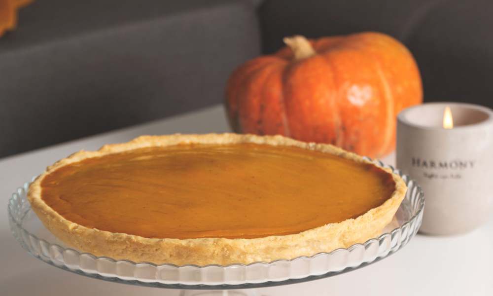 tarte à la citrouille sur la table