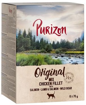 Purizon Adult 6 x 70 g - grain-free - mixed pack (3 flavors)