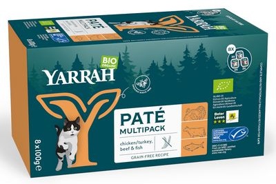 Yarrah Bio Pâté 8 x 100 g - lot mixte bio : 3 variétés