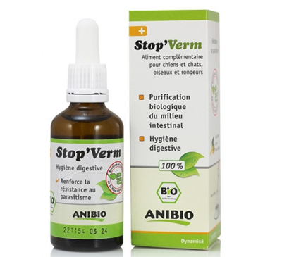Stop'Verm Vermifuge Naturel Chiens, Chats, Rongeurs et Oiseaux